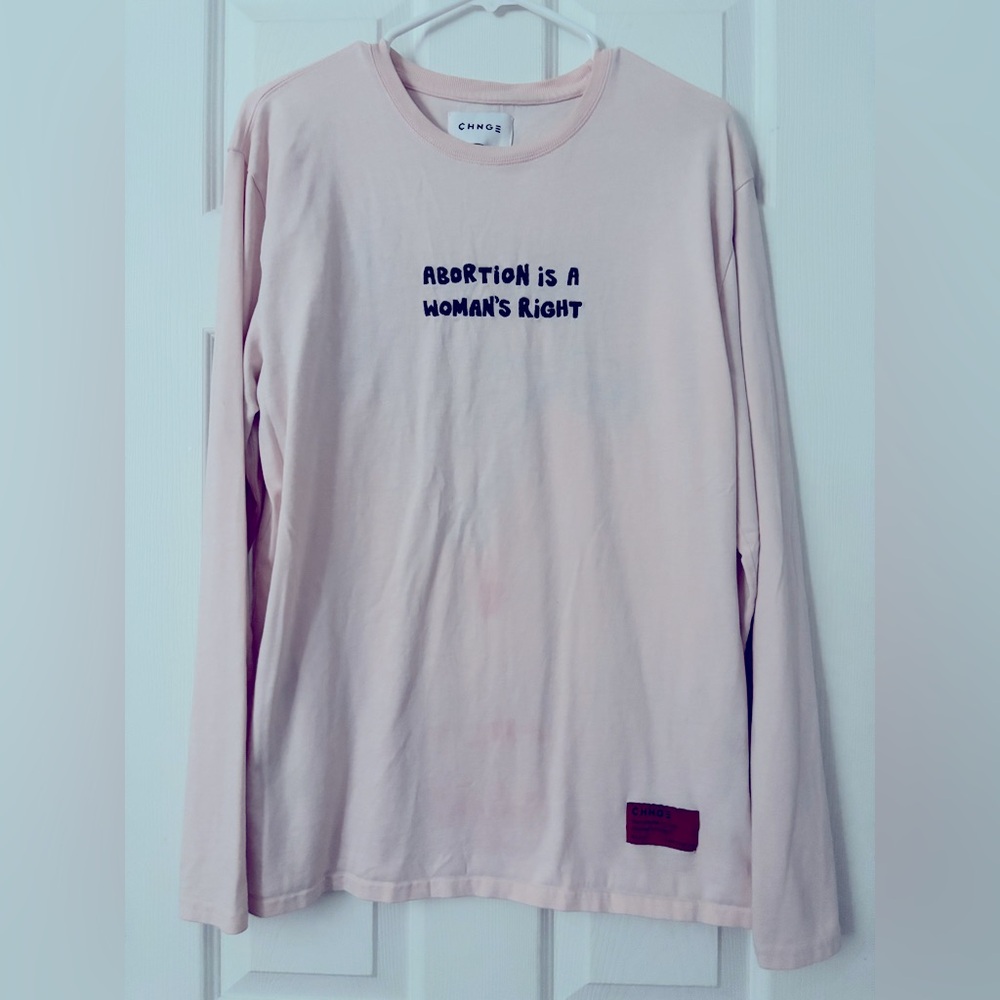 CHNGE Pink Statement Long Sleeve Tee - Picture 2 of 7